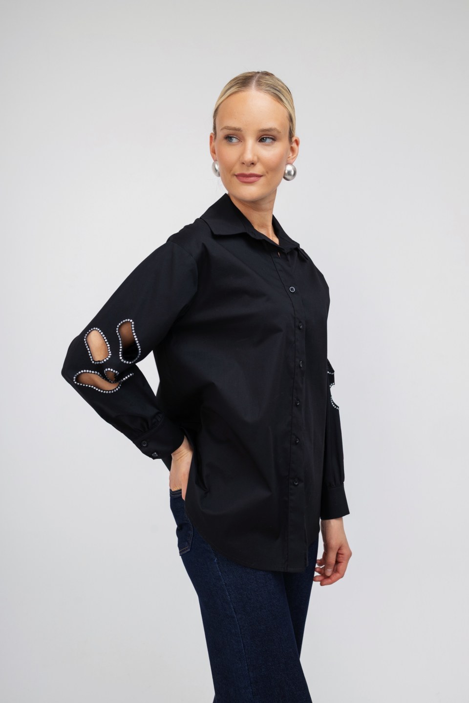 Πουκάμισο μαύρομε ανοίγματα