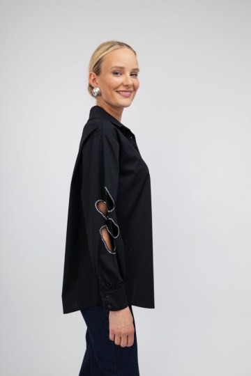 Πουκάμισο μαύρομε ανοίγματα - 