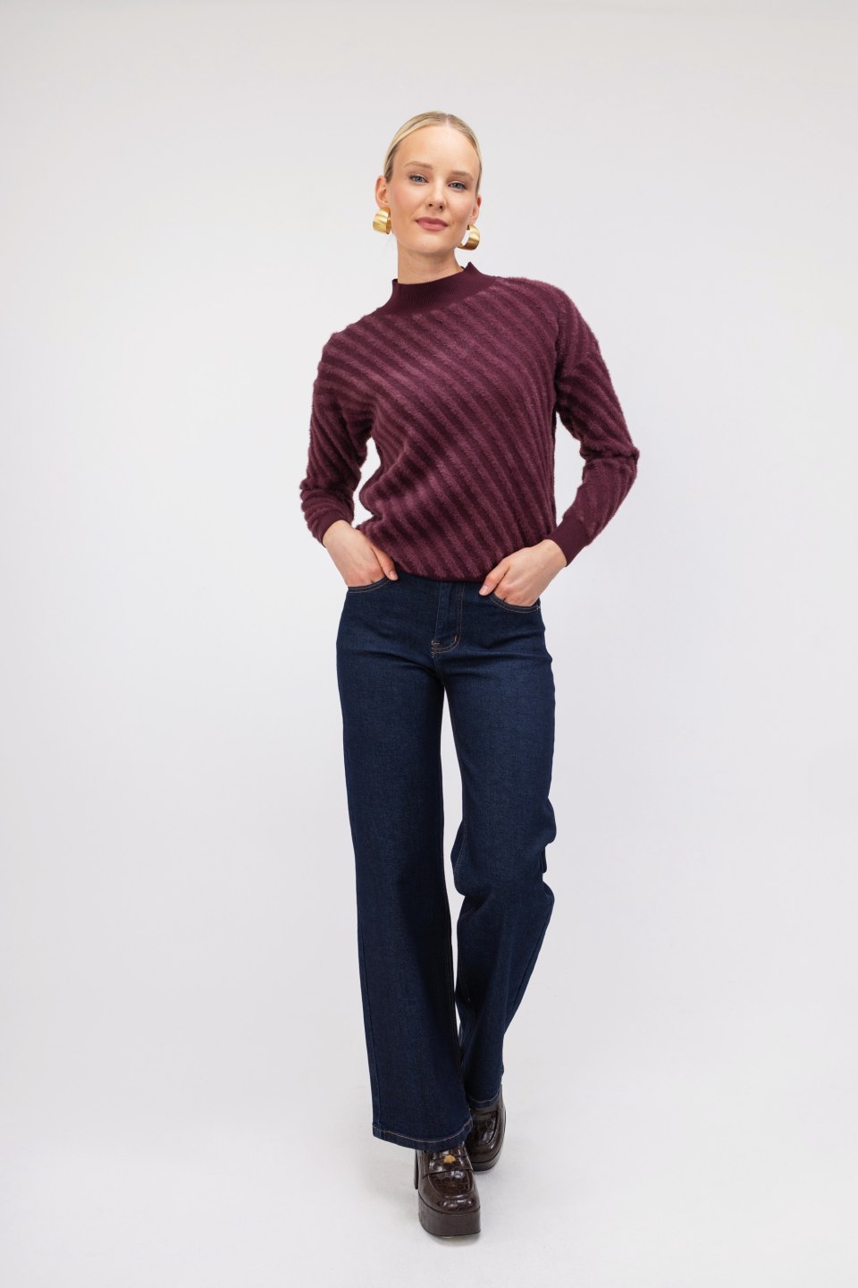 Tζιν Παντελόνι μπλε wide leg