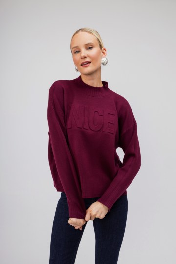 Πουλόβερ μπορντό Nice