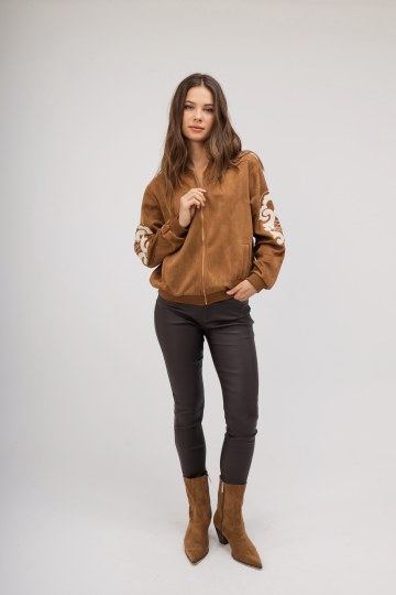 Μπουφάν κάμελ με λαχούρια