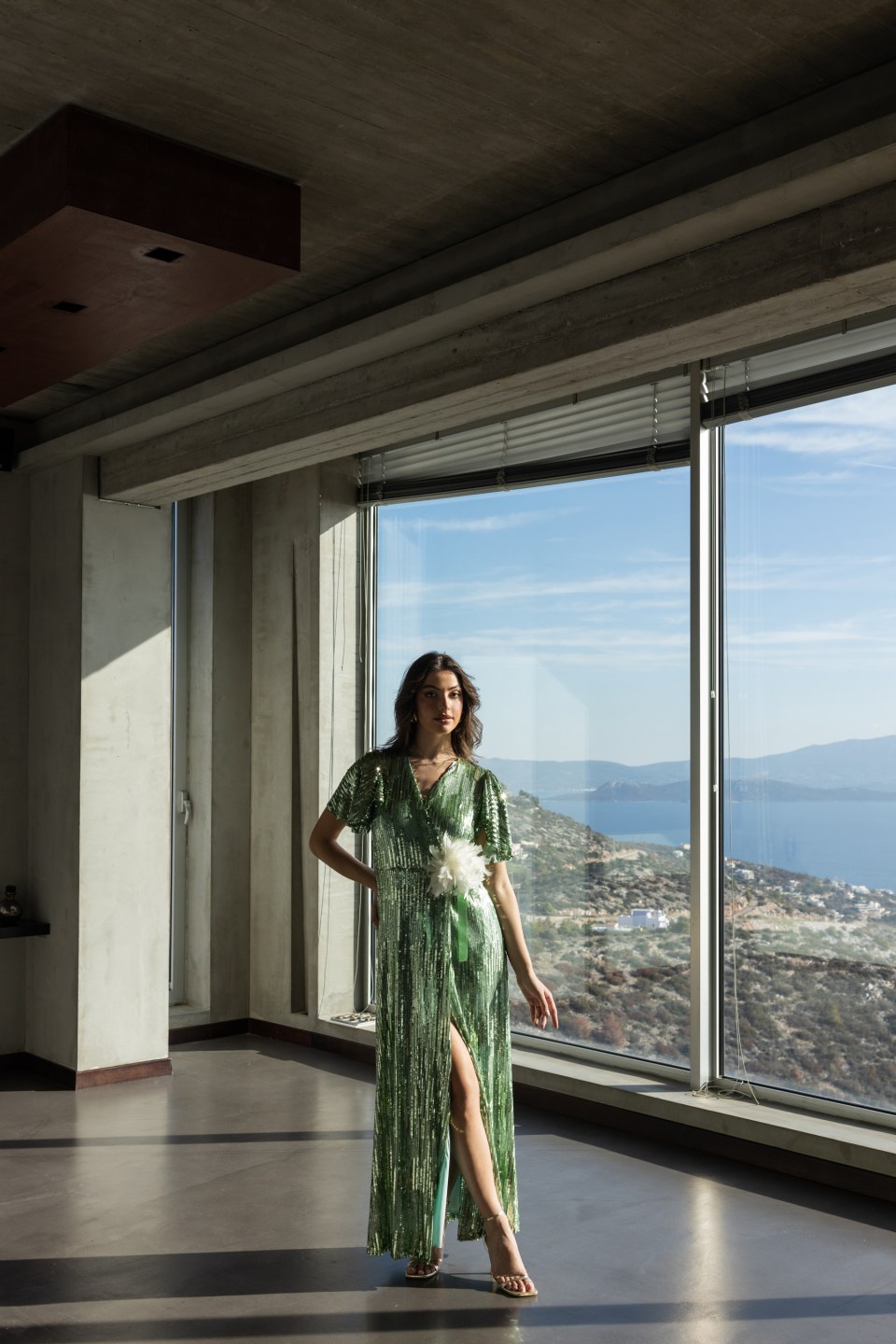  Φόρεμα από παγιέτα πράσινο