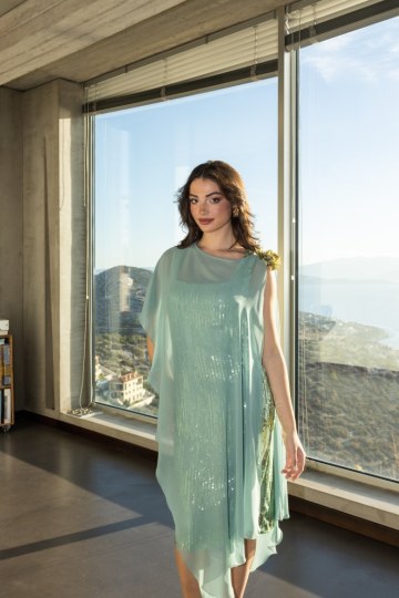 Τουνίκ με ενσωματωμένο λαδί λουλούδι μέντα - 