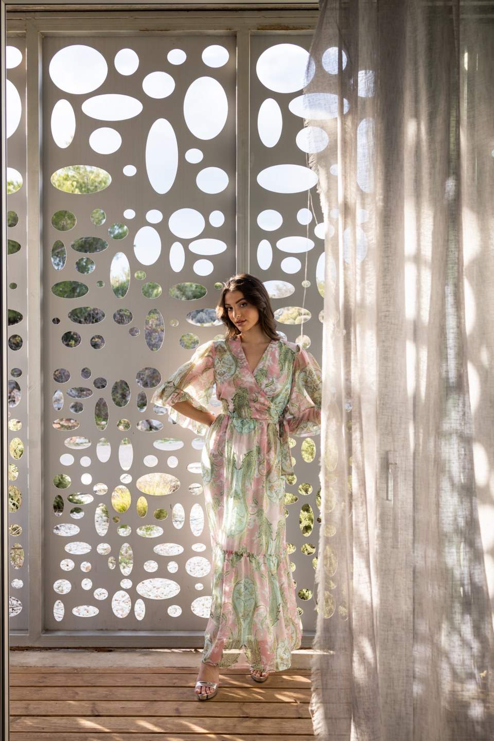 Φόρεμα κρουαζέ εμπριμέ