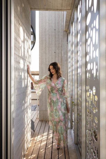 Φόρεμα κρουαζέ εμπριμέ - 