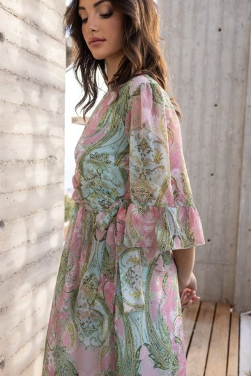 Φόρεμα κρουαζέ εμπριμέ - 