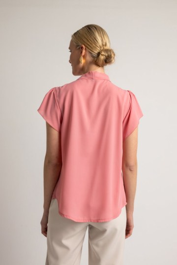 Μπλούζα με ιδιαίτερα μανίκια ροζ - 