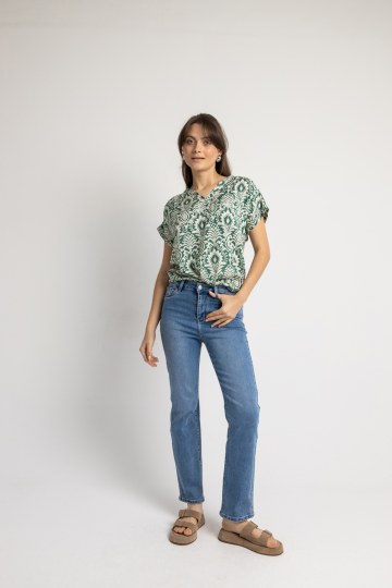 Παντελόνι τζιν σε ίσια γραμμή μπλε