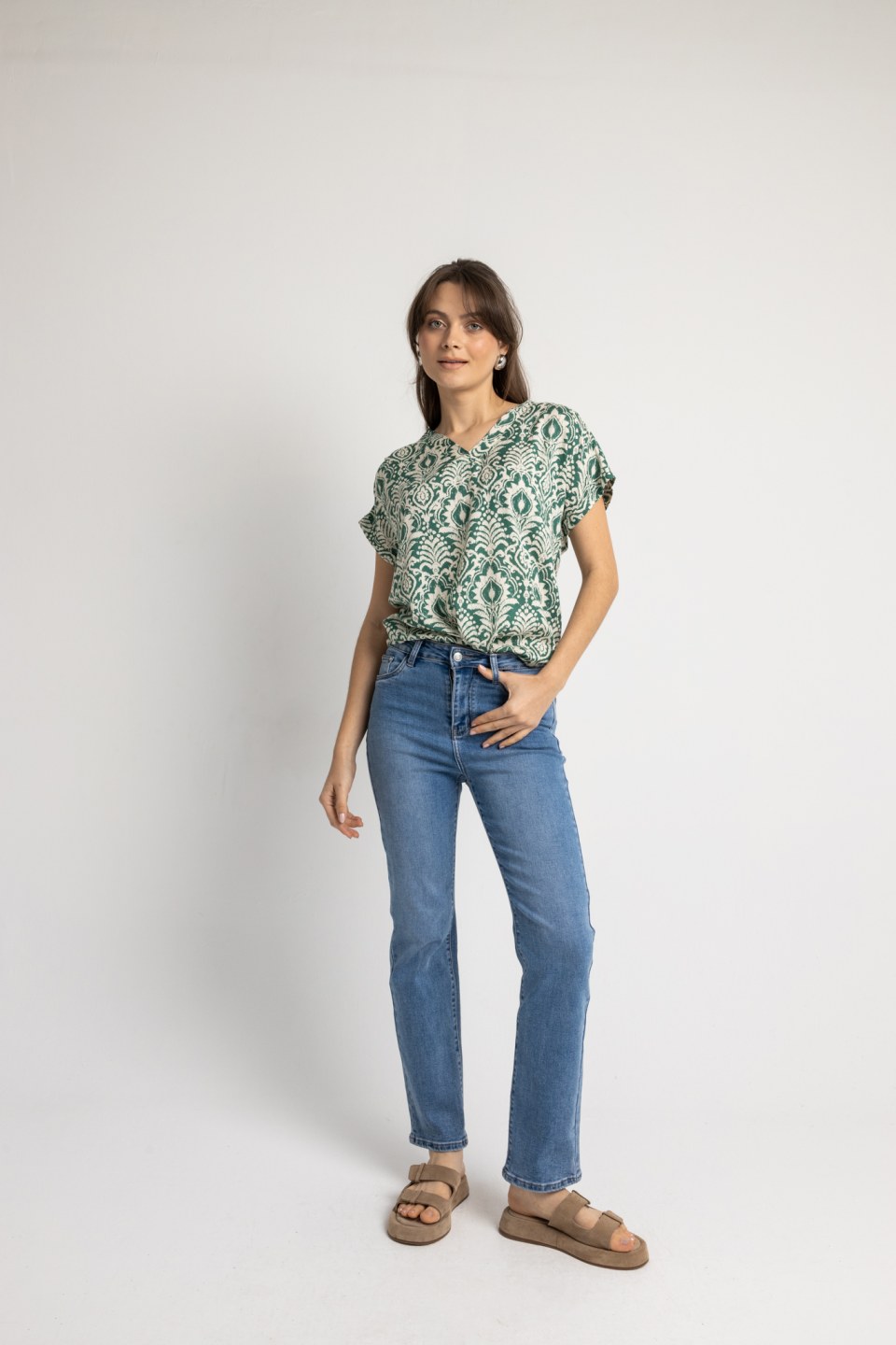 Παντελόνι τζιν σε ίσια γραμμή μπλε