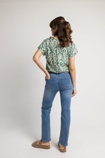 Παντελόνι τζιν σε ίσια γραμμή μπλε - 