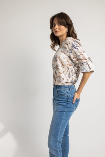 Παντελόνι τζιν σε στενή γραμμή μπλε - 