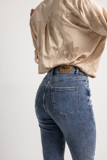 Παντελόνι τζιν mom fit μπλε  - 