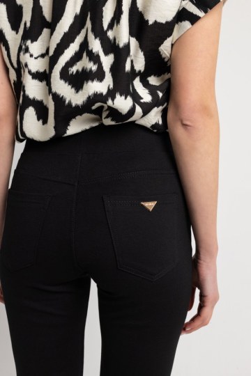 Παντελόνι pontestofa με λάστιχο στη μέση μαύρο - 