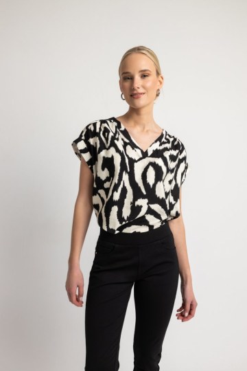 Παντελόνι pontestofa με λάστιχο στη μέση μαύρο - 