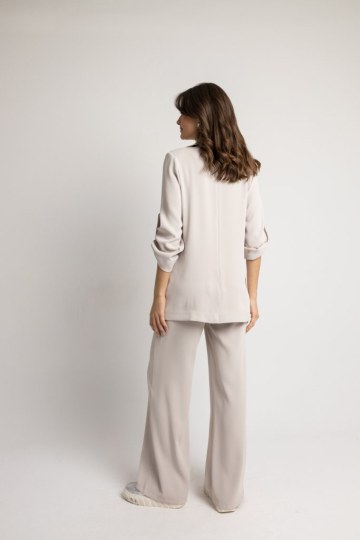 Σακάκι με δύο μπροστινά κουμπιά εκρού - 