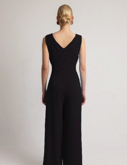 Φόρμα ολόσωμη με ζώνη μαύρη - 