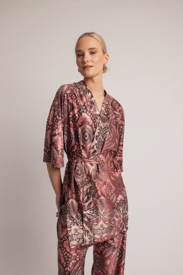 Σετ εμπριμέ με ιδιαίτερο μοτίβο φούξια - 