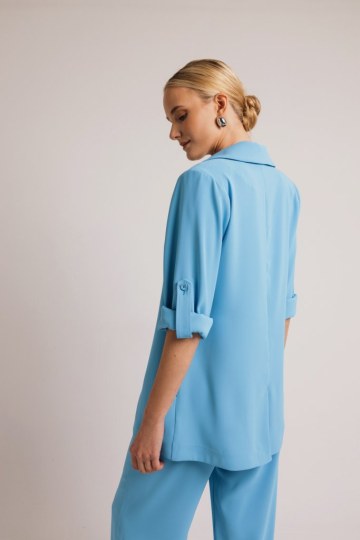 Σακάκι με δύο μπροστινά κουμπιά γαλάζιο - 