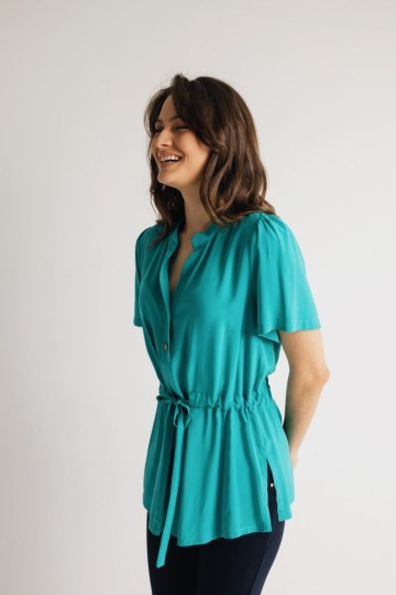 Μπλούζα αέρινη μονόχρωμη βεραμάν - 