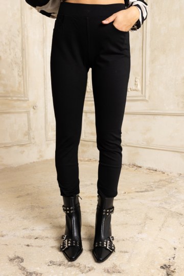 Παντελονοκολάν pontestofa με λάστιχο μαύρο - 