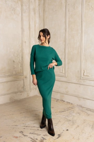 Φούστα μίντι rip πράσινη - 