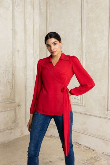 Πουκαμίσα κρουαζέ κόκκινη