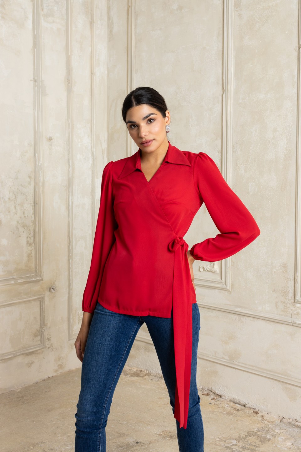 Πουκαμίσα κρουαζέ κόκκινη