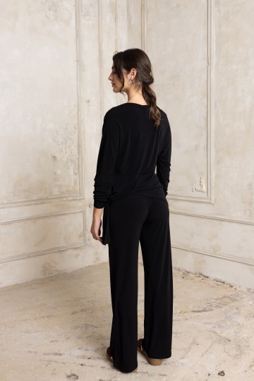 Παντελόνα με λάστιχο μαύρη - 