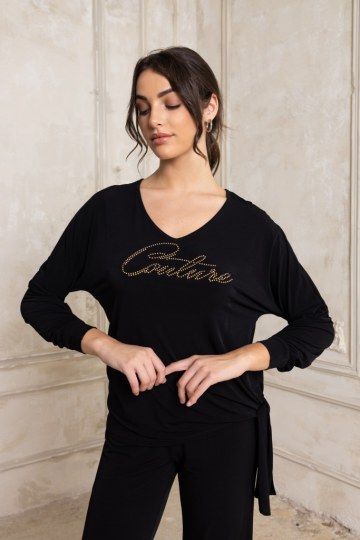 Παντελόνα με λάστιχο μαύρη - 