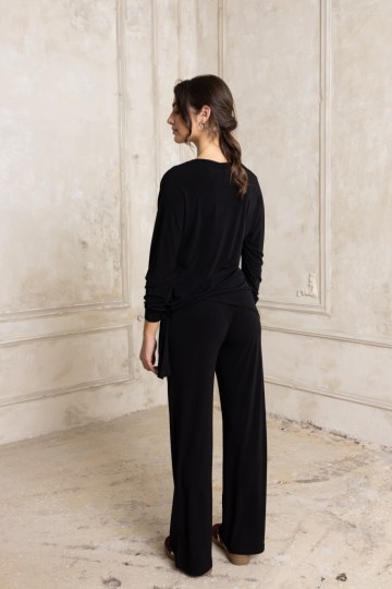 Παντελόνα με λάστιχο μαύρη - 