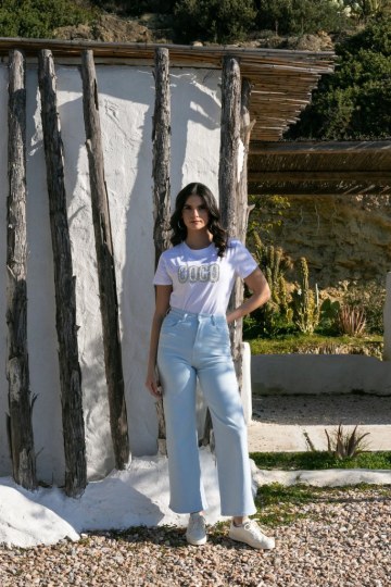 Παντελόνι wide leg γαλάζιο - 