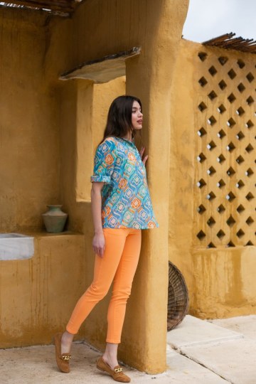 Πουκαμίσα με γεωμετρικά σχέδια  - 