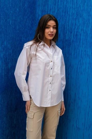 Πουκάμισο κλασικό μακρυμάνικο λευκό - 