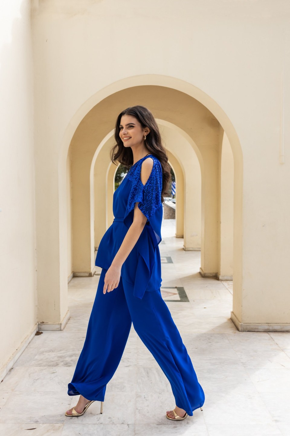  Παντελόνα σε ίσια γραμμή μπλε 