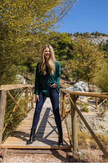 Πουκάμισο μακρυμάνικο κυπαρισσί - 