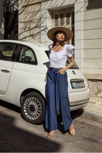  Παντελόνι με τσέπες και ζώνη τύπου τζιν - 