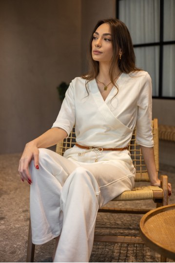 Φόρμα ολόσωμη εκρού - 