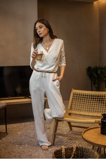 Φόρμα ολόσωμη εκρού - 